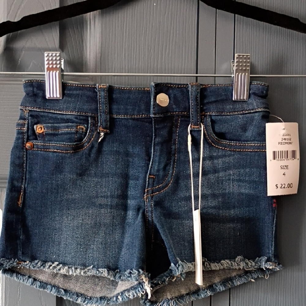 Warp + Weft Dark Blue Jean Shorts